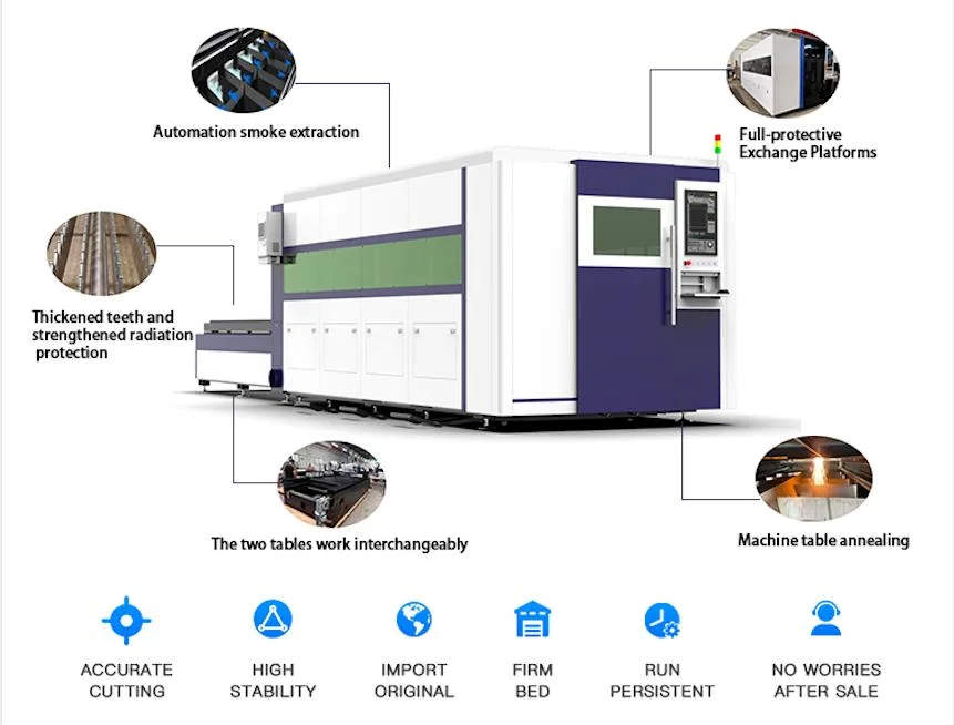 Carbon Steel Fiber Laser Cutting Machine CNC Metal Fiber Laser Cutting Machine for Stainless Steel Aluminum with Competitive Price